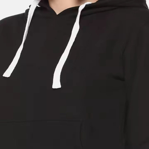 Meilleure qualité en gros Logo personnalisé à manches longues sweats à capuche pour femmes personnalisé solide porter femmes sweats à capuche nouveauté 2025 - Product Image 3