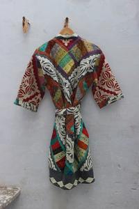 Cut Work Kantha <b>Jacket</b>, Handmade Kantha <b>Jacket</b>, Patchwork <b>Jacket</b>, Embroidery <b>Jacket</b>, <b>Kimono</b> <b>Jacket</b>, Quilted <b>Jacket</b>, Style Coat - Product Image 6