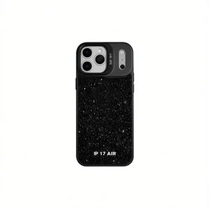 Étui de téléphone portable IP 17 en TPU+PC antichoc orné de paillettes et de diamants - Product Image 1