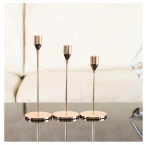 decorative candle <b>stand</b> rose gold colour finishing Wedding Decoration Candle hand made foe home decoration and wedding - Product Image 1
