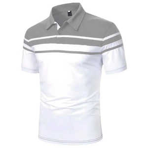 T-shirt imprimé à séchage rapide anti-rétrécissement de golf pour hommes pour chemises en tissu sergé 100% polyester à motif imprimé vente en gros - Product Image 4
