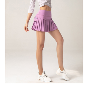 Venta al por mayor Sporty Tennis Golf Faldas para las mujeres Nuevo diseño transpirable Spandex con cintura natural y bolsillo - Product Image 4