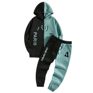 Chándal personalizado de algodón para hombre, conjunto para correr, sudadera deportiva con capucha para deportes al aire libre, chándal informal para correr a la moda - Product Image 1