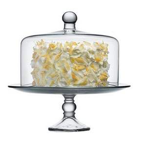 Decorative <b>Glass</b> Cake Stand With <b>Dome</b> For Displaying Homemade Cakes Cookies And Desserts At Family Gatherings - Product Image 1