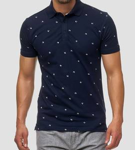 Camiseta Deportiva Informal al por Mayor, de Manga Corta, Transpirable, con Cierre, para Hombre, 100% Algodón/Poliéster, Ajuste Holgado, Impresión Personalizada - Product Image 4