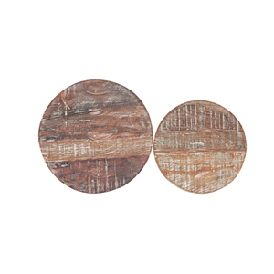 Prix de gros Assiettes de présentation rondes en bois naturel avec assiettes de présentation en forme personnalisée pour la décoration de table - Product Image 1