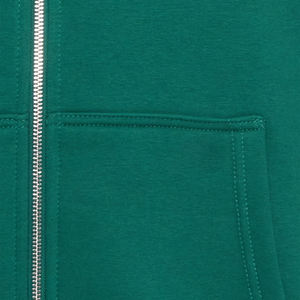 Vente en gros de sweats à capuche en molleton de coton 100% épais col à capuche à motif solide zippé Impression de logo personnalisée - Product Image 4