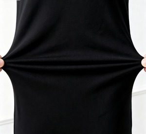 Pantalon décontracté en tissu extensible 100% coton, noir, extensible généreux, haute durabilité, streetwear, doux, respirant, facile - Product Image 2