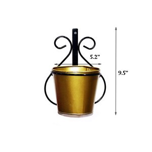 Soporte de maceta de Metal con recubrimiento de polvo, maceta montada en la pared con anillo y cubo - Product Image 6