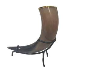 Cuerno para beber con diseño de animales, imitación antigua, símbolos vikingos, pulido, concha tallada, artesanía natural, material orgánico, tipo sal - Product Image 3