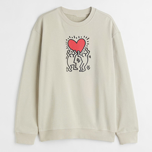 100% coton hommes et femmes décontracté automne surdimensionné sweats pour femmes à manches longues hauts col rond mignon graphique coupe ample pull - Product Image 1