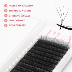 Extensions de cils personnalisables 4D trèfle de 0.07mm d'épaisseur Look naturel DD Curl ensembles de faux cils Prix raisonnable Qualité supérieure - Product Image 2