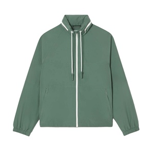 Veste coupe-vent en nylon personnalisée High Street, fabricant de vêtements d'extérieur, grande taille, veste coupe-vent à capuche respirante pour hommes - Product Image 1