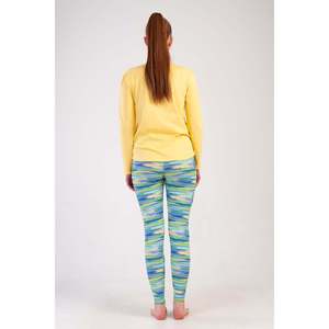 Conjunto de pijama de licra para mujer con cuello redondo, mangas largas y puños ovalados - SARI - SARI - Product Image 3