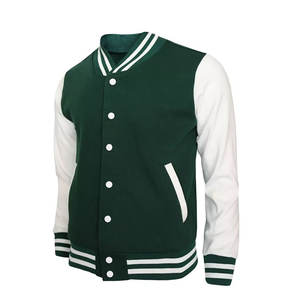 Cheap Price Custom Blank Men's Eco-Friendly Breathable Windproof Canvas Varsity Jacket Stand Collar Front Logo Loose Fit Autumn - Product Image 4