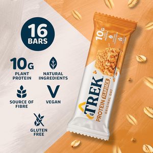 Trek High Protein Flapjack Original Oat, 50 g - Gluten Free <b>Bars</b> – (Pack of 16 <b>Bars</b>) - Product Image 3