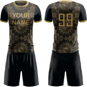 Maillots de football personnalisés en sublimation respirants 100% polyester écologiques imperméables extensibles dans les quatre sens Entraînement professionnel - Product Image 3