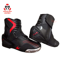 Bottes de course moto en PU pour la piste, protection avancée des chevilles, semelle haute adhérence, fermeture éclair, hiver-printemps, pour les pilotes exigeants