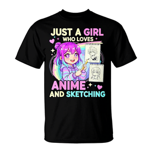 Maglietta promozionale: Solo una ragazza che ama gli anime e il disegno - Product Image 2