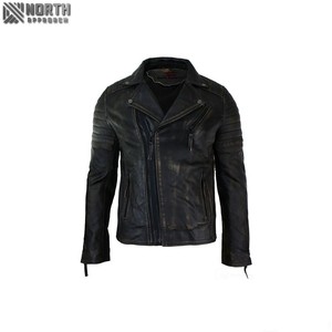 Chaqueta de piel de vaca para motocicleta Logotipo y diseño personalizados Cuero de alta calidad y precios al por mayor para hombres Chaqueta de Bombardero - Product Image 1