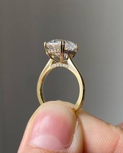 3.26CT Radiant Cut Lab Grown Diamond Engagement <b>Ring</b> Featuring Style <b>Ring</b> 14K Gold Luxury Design Jewelry Gift for Special Moment - Product Image 5