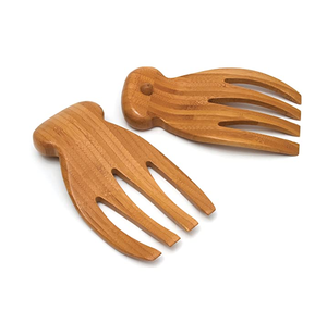 Nuevo diseño de calidad superior para servir ensalada, cuchara de ayuda, juego de servidores de madera, ensalada de frutas, accesorios de cocina para servir, superventas - Product Image 5