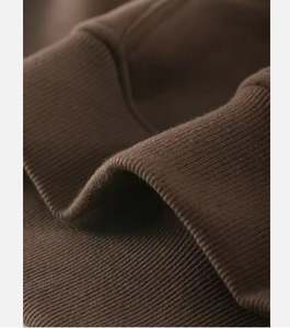 100% Cotton Oversize <b>Hoodie</b> for Men Thick Terry Fleece with Embroidered Custom <b>Large</b> Size Drop Shoulder and Plain Blank Prints - Product Image 5