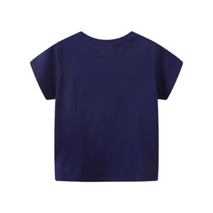 เสื้อยืดคอกลมสำหรับเด็กผู้ชายเสื้อยืดผ้าฝ้ายถักลายสำหรับ100% สำหรับเด็ก - Product Image 6