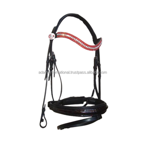 Buena calidad hermoso logotipo de Color personalizado brida de caballo charol estampado de cocodrilo 5 filas Mega Bling banda para cejas en forma de U - Product Image 2