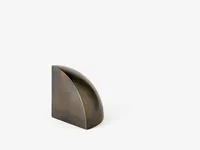 Serre-livres en aluminium et laiton bronzé, motif vertical décoratif moderne et minimaliste, style Art Déco, accessoire de bureau unique pour la maison et le bureau