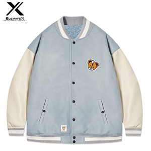 Veste universitaire en laine matelassée personnalisée pour femmes Design unique coupe-vent 100% tissu imprimé en laine avec poche Ladies' Letterman Autumn - Product Image 3