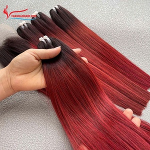 Extensions de cheveux naturels 100% Remy du Vietnam, lisses et brillantes, en trame, pour tissage - Product Image 3
