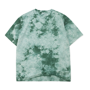 T-shirt à manches courtes tie-dye pour homme, rouge et noir, col rond, coupe classique, style tricoté décontracté - Product Image 3