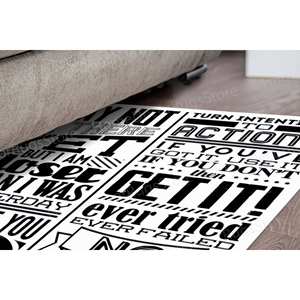 Tapis imprimé - Cool, je ne suis peut-être pas encore là, bureau, motivation, personnalisé, citations positives, avec tapis moelleux - Product Image 3