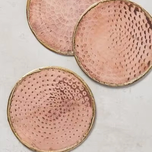 Premium metal coasters for hot and cold beverages with copper finished ideal for luxury home coffee <b>tables</b> - Product Image 1