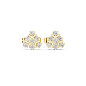 Joyería fina Big Luxury Cluster Flower Hip Hop 925 Sterling Silver Moissanite Stud Pendientes - Product Image 3