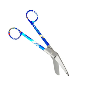 Tijeras de puntada de vendaje con mango recubierto de color, hoja afilada curvada de 6 pulgadas, tijera quirúrgica médica de punta fina - Product Image 3