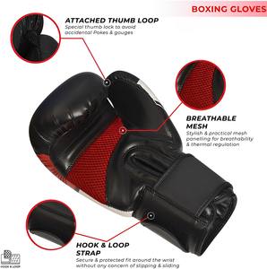 Gants de boxe en cuir de qualité supérieure 2025 avec logo personnalisé, lacets, coupe-vent et respirants pour hommes – Pakistan - Product Image 4
