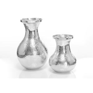 แจกันดอกไม้อลูมิเนียมขัดเงาสีเงินสุดหรูแจกันประดับพื้นสำหรับวางบนโต๊ะและห้องนอน - Product Image 4