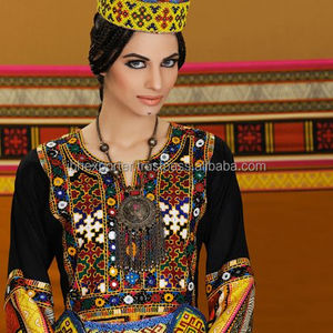 Kaftan de estilo cultural tradicional egipcio con el último diseño de tela impresa y bordada más vendida en Oriente Medio - Product Image 1