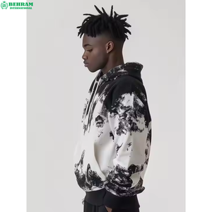 450g coton éponge plaine en détresse surdimensionné blanc pierre acide Vintage lavage à capuche unisexe sweat à capuche ample de haute qualité hommes sweats à capuche - Product Image 5