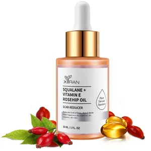 Private Label Facial Organic Rosehip Oil Skin Repairing Anti Aging Face Oil with Plant Squalane & Vitamin E for Reduce Acne Scar