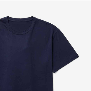 Venta al por mayor 100% algodón ajustado manga corta 100% algodón camisetas logotipo en blanco marca personalizada Color sólido Camiseta deportiva para hombre - Product Image 2