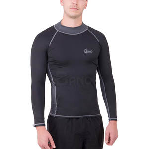 Precio de fábrica Profesional Personalizado Deportes Hombres Manga larga Rash Guard Logotipo personalizado Impreso Spandex/Nylon/Poliéster Alta calidad - Product Image 3