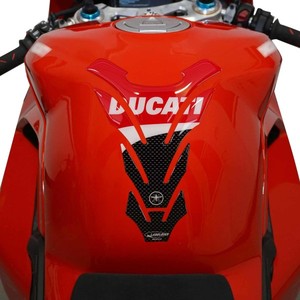 Copertura Serbatoio in Resina Carbonio Rossa per Moto Ducati Corse, Parti Personalizzabili PARASTERS - Product Image 5