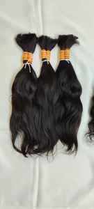 Paquetes de cabello Remy recto rizado indio crudo sin procesar, cutícula alineada, estilo de onda profunda suelta humana Natural DE LA India - Product Image 2