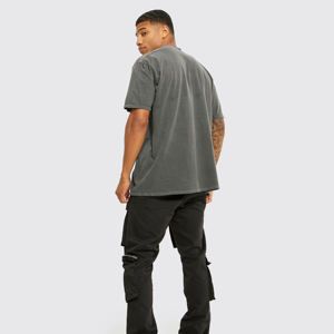 T-shirt surdimensionné vintage en coton lavé lourd personnalisé unisexe technique de bouffée pour hommes respirant anti-boulochage logo personnalisable - Product Image 4