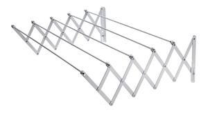 Corde à linge extensible en acier blanc 120 x 85,5 cm (Sauvic 89730) - Product Image 1