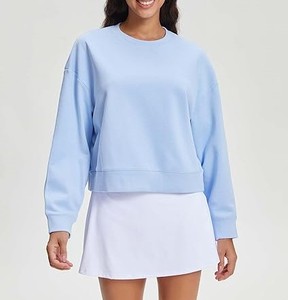 สเวตเชิ้ตผู้หญิงทันสมัยสวมใส่ได้ทุกวันทรงหลวมแขนเสื้อสไตล์คอสูง - Product Image 2