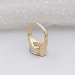 Bague de fiançailles en diamant certifié IGI, de forme ovale, demi-sertie, fabriquée en laboratoire, East West - Product Image 5